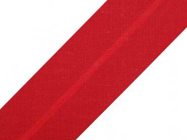 Schrägband Baumwolle Breite 20 mm gefalzt -  Rot